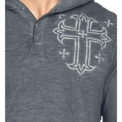 Affliction Rendered Hooded Henley Sweatshirt price
